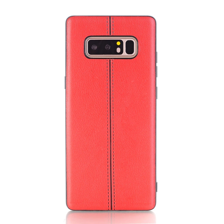 For Galaxy Note 8 Plain Weave Texture Leather Surface Protective Back Cover Case