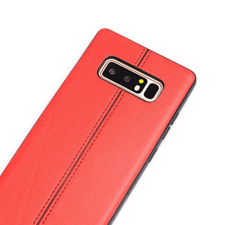For Galaxy Note 8 Plain Weave Texture Leather Surface Protective Back Cover Case