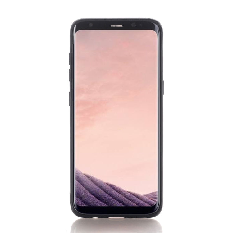 For Galaxy S8 Plain Weave Texture Leather Surface Protective Back Cover Case