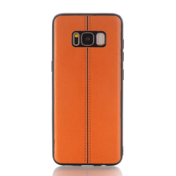 For Galaxy S8 + / G955 Plain Weave Texture Leather Surface Protective Back Cover Case