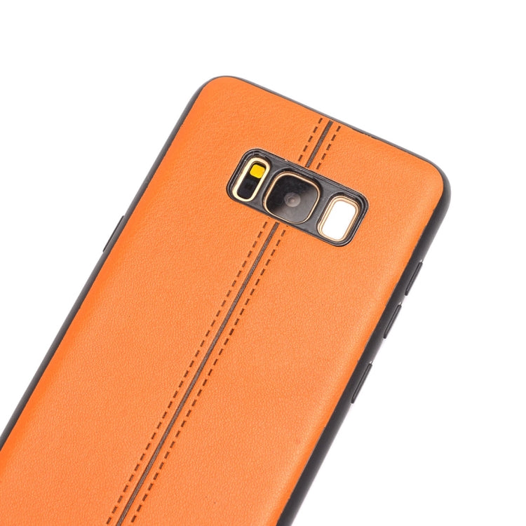 For Galaxy S8 + / G955 Plain Weave Texture Leather Surface Protective Back Cover Case