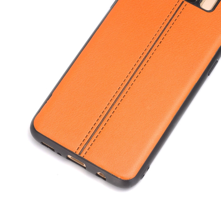 For Galaxy S8 + / G955 Plain Weave Texture Leather Surface Protective Back Cover Case