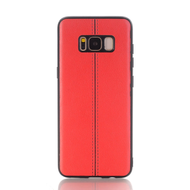 For Galaxy S8 + / G955 Plain Weave Texture Leather Surface Protective Back Cover Case