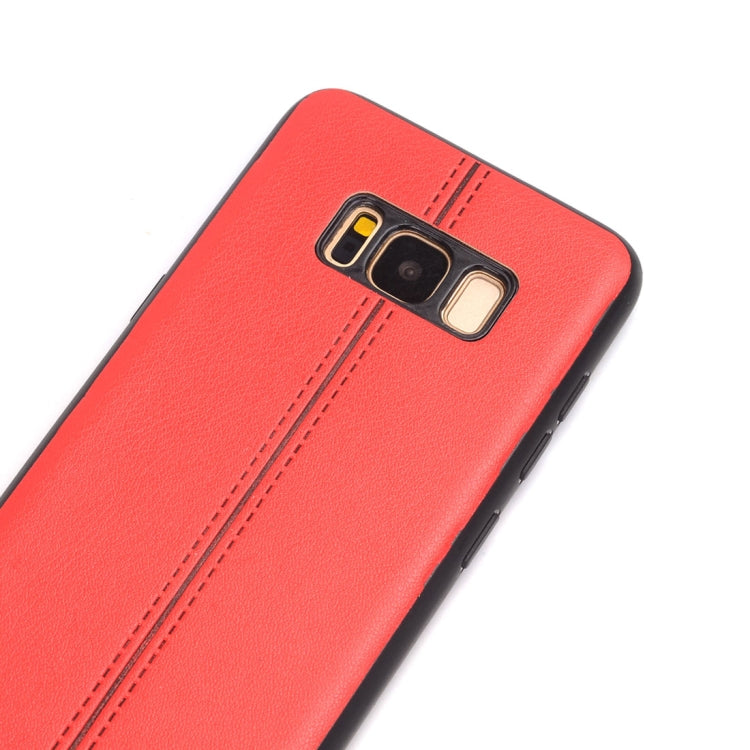 For Galaxy S8 + / G955 Plain Weave Texture Leather Surface Protective Back Cover Case