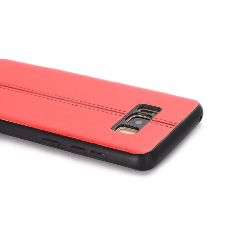 For Galaxy S8 + / G955 Plain Weave Texture Leather Surface Protective Back Cover Case