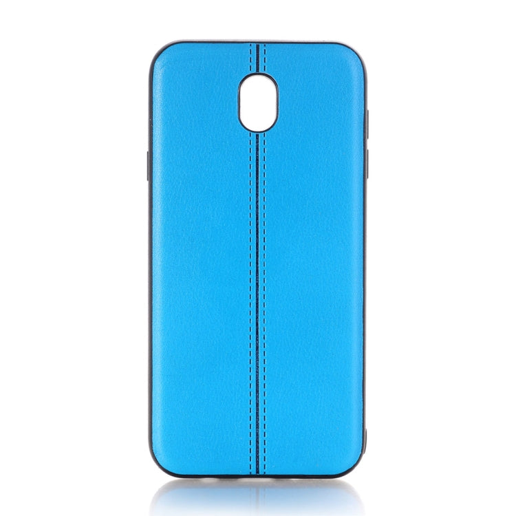 For Galaxy J7 (2017) / J730 (EU Version) Plain Weave Texture Leather Surface Protective Back Cover Case
