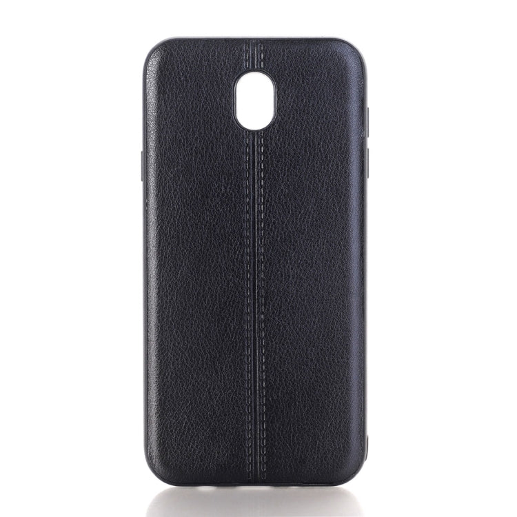 For Galaxy J5 (2017) / J530 (EU Version) Plain Weave Texture Leather Surface Protective Back Cover Case