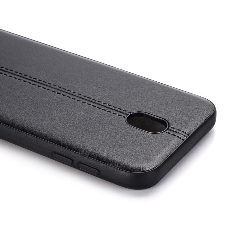 For Galaxy J5 (2017) / J530 (EU Version) Plain Weave Texture Leather Surface Protective Back Cover Case