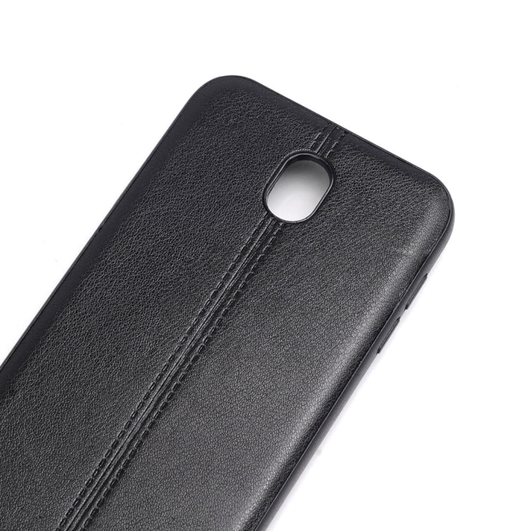 For Galaxy J5 (2017) / J530 (EU Version) Plain Weave Texture Leather Surface Protective Back Cover Case