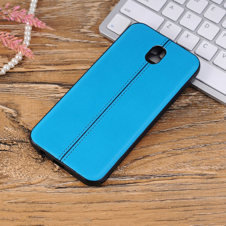 For Galaxy J5 (2017) / J530 (EU Version) Plain Weave Texture Leather Surface Protective Back Cover Case