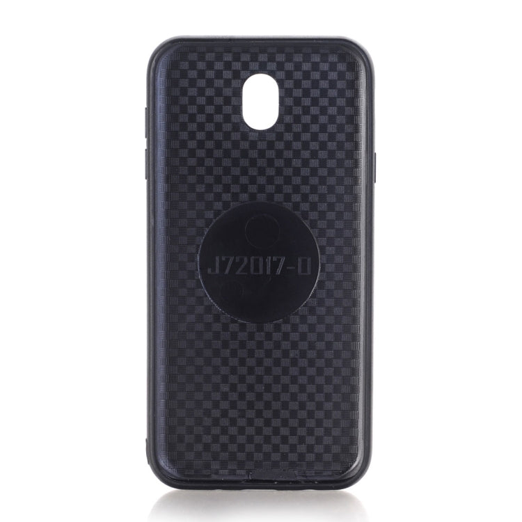 For Galaxy J5 (2017) / J530 (EU Version) Plain Weave Texture Leather Surface Protective Back Cover Case
