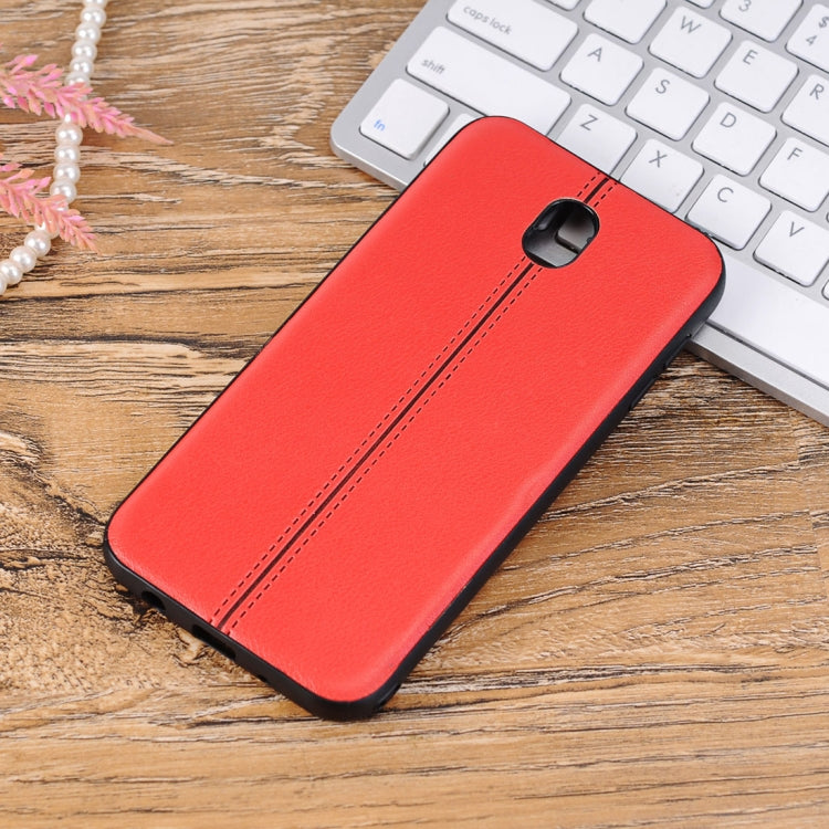 For Galaxy J5 (2017) / J530 (EU Version) Plain Weave Texture Leather Surface Protective Back Cover Case