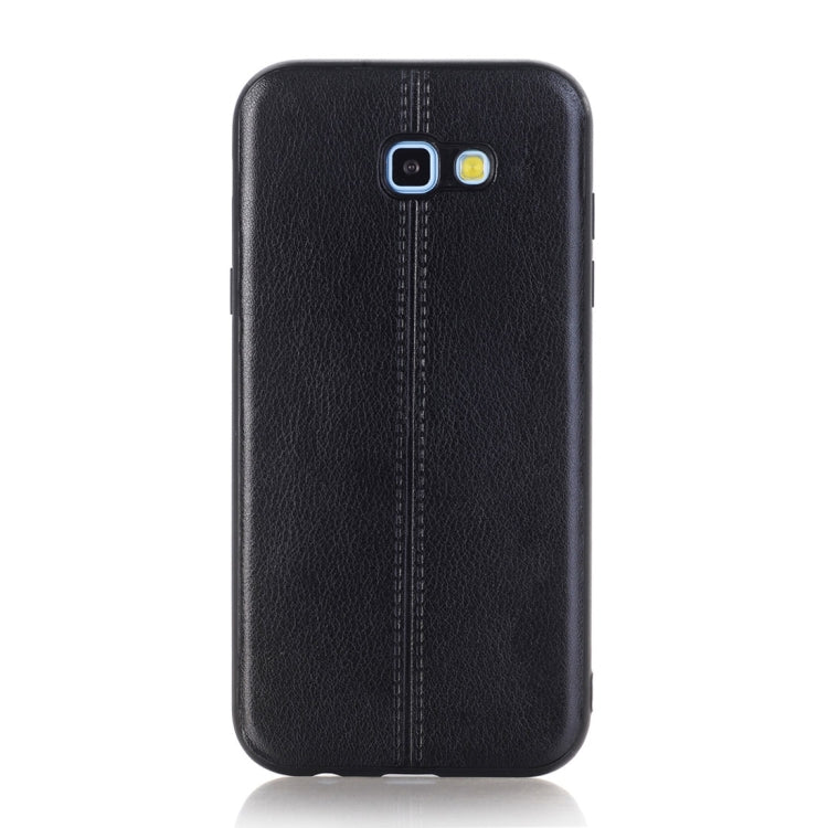 For Galaxy A7 (2017) Plain Weave Texture Leather Surface Protective Back Cover Case