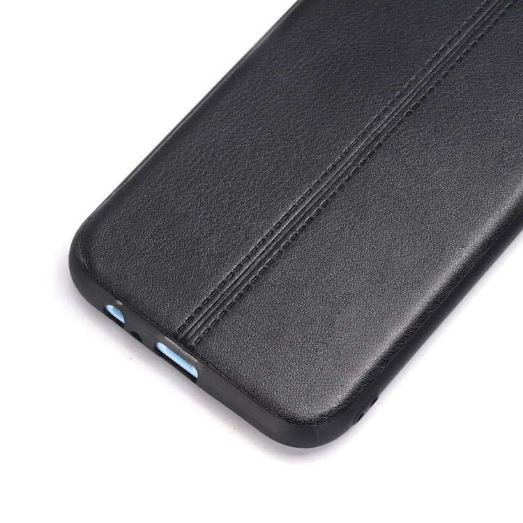 For Galaxy A7 (2017) Plain Weave Texture Leather Surface Protective Back Cover Case