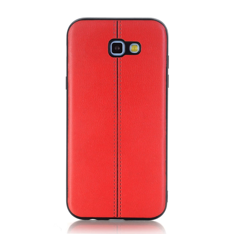 For Galaxy A7 (2017) Plain Weave Texture Leather Surface Protective Back Cover Case