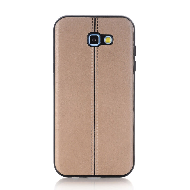 For Galaxy A3 (2017) Plain Weave Texture Leather Surface Protective Back Cover Case