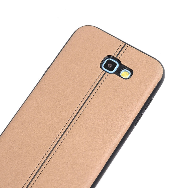 For Galaxy A3 (2017) Plain Weave Texture Leather Surface Protective Back Cover Case