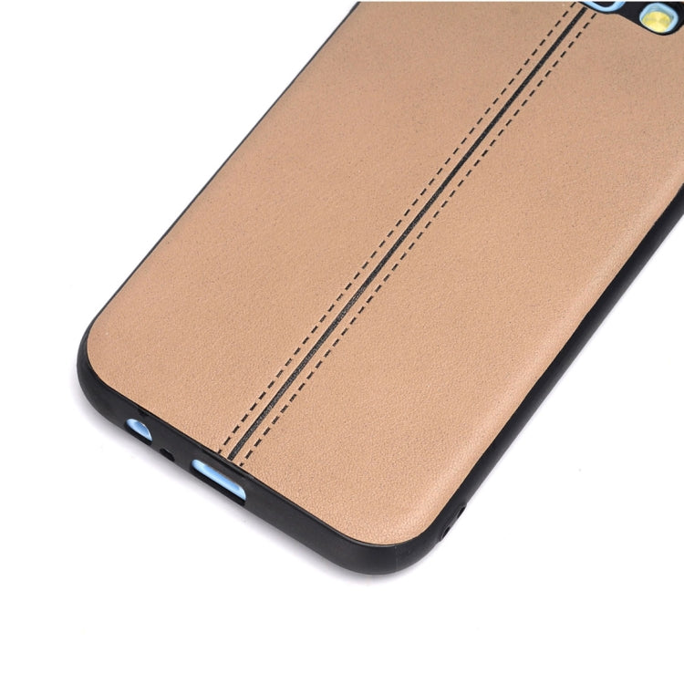 For Galaxy A3 (2017) Plain Weave Texture Leather Surface Protective Back Cover Case
