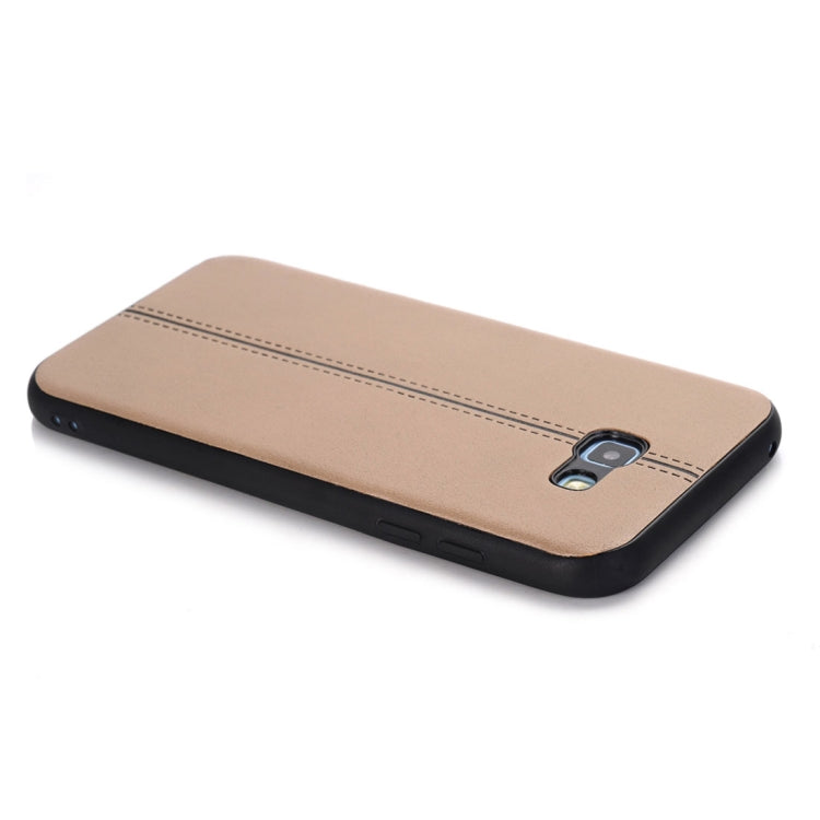 For Galaxy A3 (2017) Plain Weave Texture Leather Surface Protective Back Cover Case