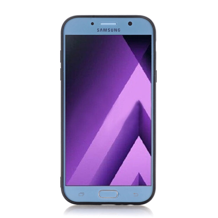 For Galaxy A5 (2017) Plain Weave Texture Leather Surface Protective Back Cover Case