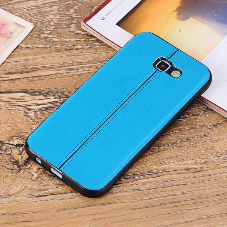 For Galaxy A5 (2017) Plain Weave Texture Leather Surface Protective Back Cover Case