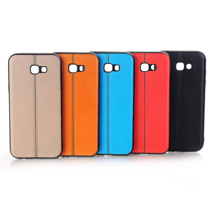 For Galaxy A5 (2017) Plain Weave Texture Leather Surface Protective Back Cover Case