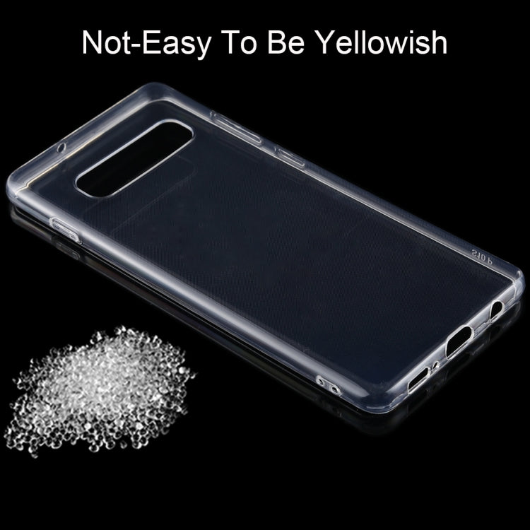 50 PCS 0.75mm Ultrathin Transparent TPU Soft Protective Case for Samsung Galaxy S10 Plus