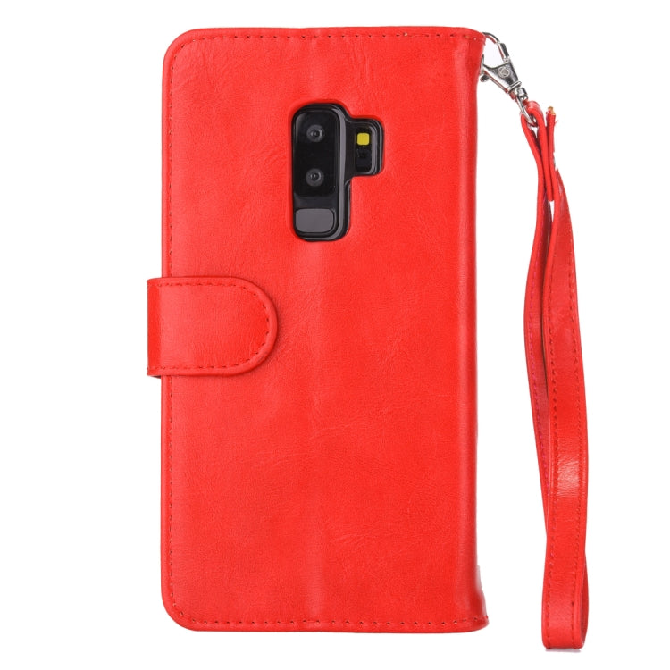 Separable Crazy Horse Texture Zipper Leather Case for Galaxy S9, with Card Slot & & Wallet & Photo Frame & Lanyard