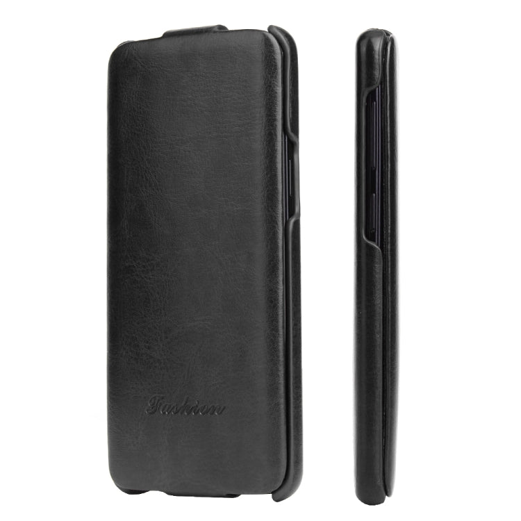 Fierre Shann Retro Oil Wax Texture Vertical Flip PU Leather Case for Galaxy S9