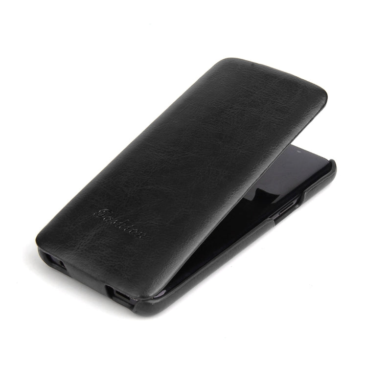 Fierre Shann Retro Oil Wax Texture Vertical Flip PU Leather Case for Galaxy S9