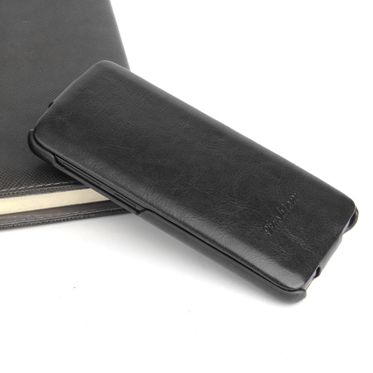 Fierre Shann Retro Oil Wax Texture Vertical Flip PU Leather Case for Galaxy S9