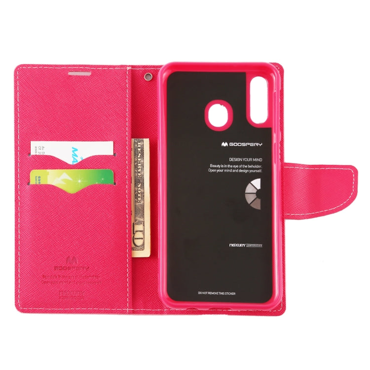 GOOSPERY FANCY DIARY Horizontal Flip PU Leather Case for Galaxy M20, with Holder & Card Slots & Wallet