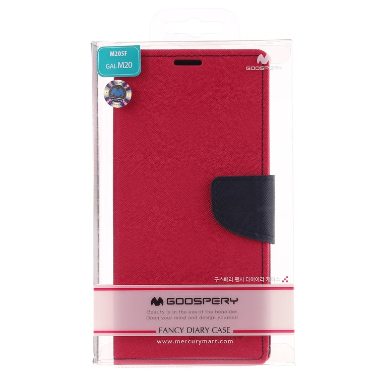 GOOSPERY FANCY DIARY Horizontal Flip PU Leather Case for Galaxy M20, with Holder & Card Slots & Wallet