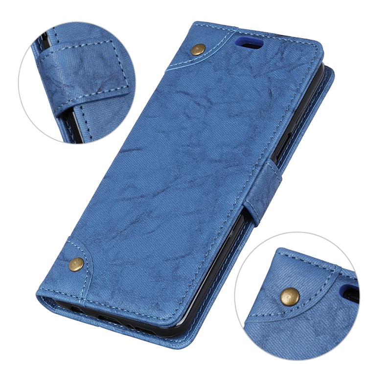 Copper Buckle Retro Crazy Horse Texture Horizontal Flip Leather Case for Galaxy A8 (2018), with Holder & Card Slots & Wallet