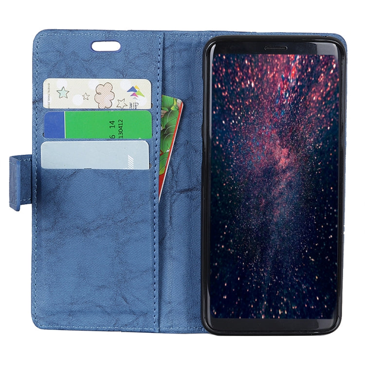 Copper Buckle Retro Crazy Horse Texture Horizontal Flip Leather Case for Galaxy A8 (2018), with Holder & Card Slots & Wallet