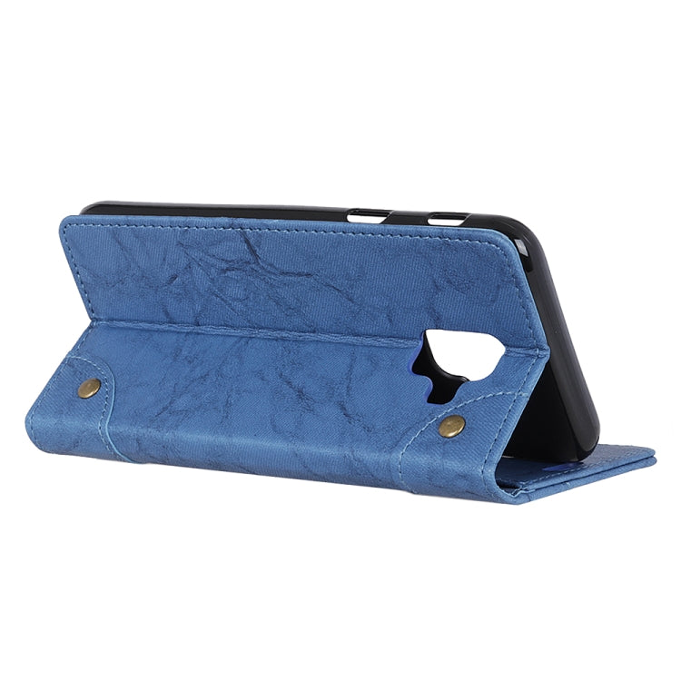 Copper Buckle Retro Crazy Horse Texture Horizontal Flip Leather Case for Galaxy A8 (2018), with Holder & Card Slots & Wallet