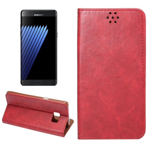 For Galaxy Note 7 / N930 Crazy Horse Texture Magnetic Adsorption Horizontal Flip Leather Case with Card Slot & Holder