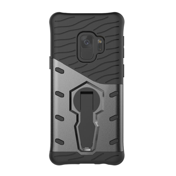 For Galaxy S9 TPU + PC Shockproof Protective Back Case with 360 Degree Rotatable Holder