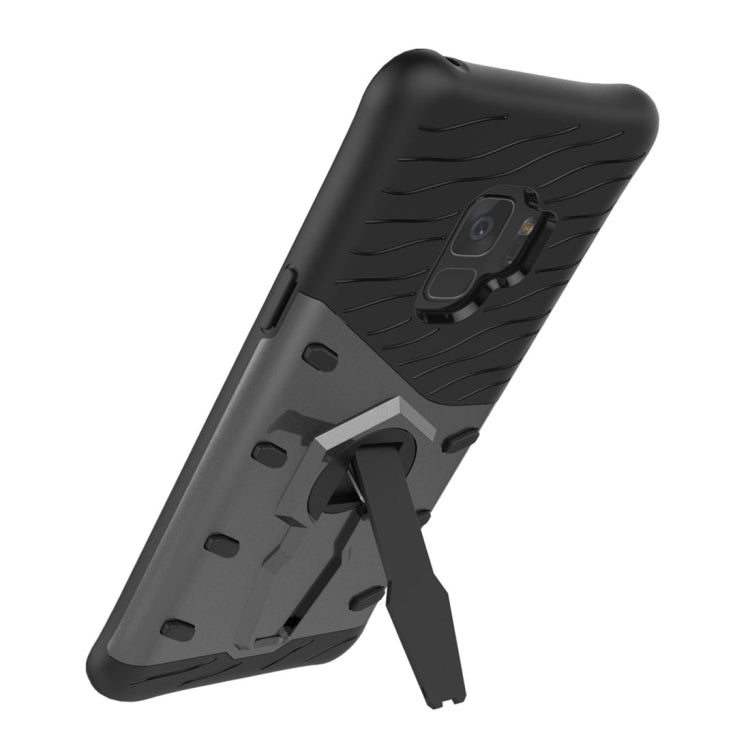 For Galaxy S9 TPU + PC Shockproof Protective Back Case with 360 Degree Rotatable Holder