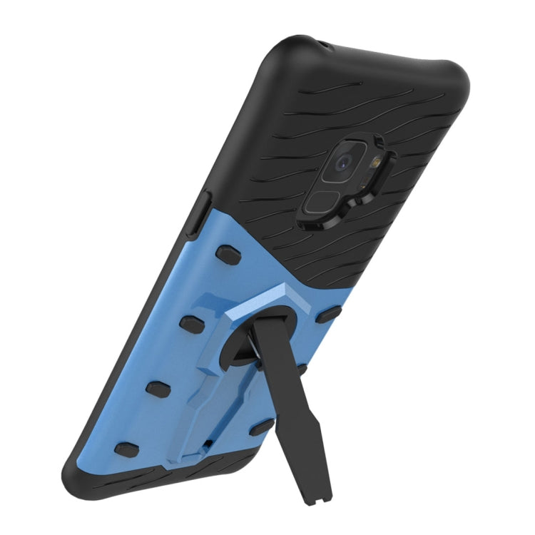 For Galaxy S9 TPU + PC Shockproof Protective Back Case with 360 Degree Rotatable Holder