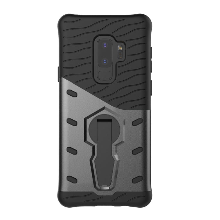 For Galaxy S9+ TPU + PC Shockproof Protective Back Case with 360 Degree Rotatable Holder