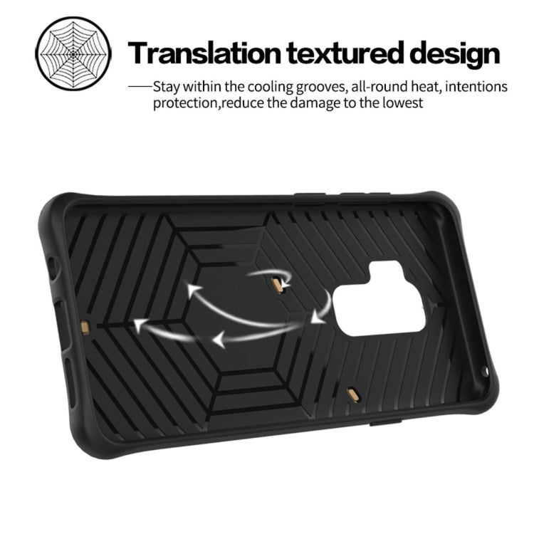 For Galaxy S9+ TPU + PC Shockproof Protective Back Case with 360 Degree Rotatable Holder