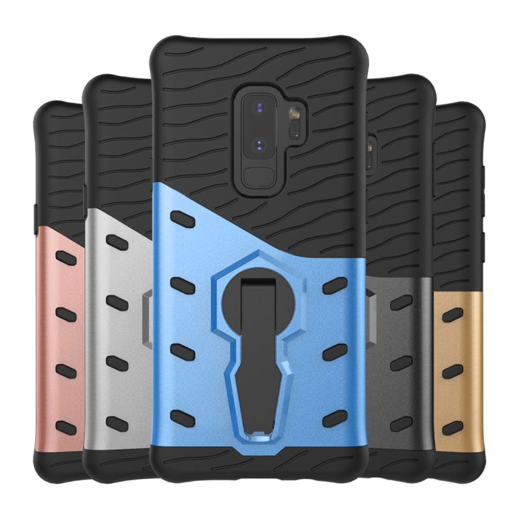 For Galaxy S9+ TPU + PC Shockproof Protective Back Case with 360 Degree Rotatable Holder