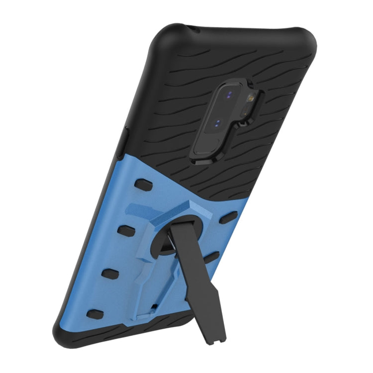 For Galaxy S9+ TPU + PC Shockproof Protective Back Case with 360 Degree Rotatable Holder