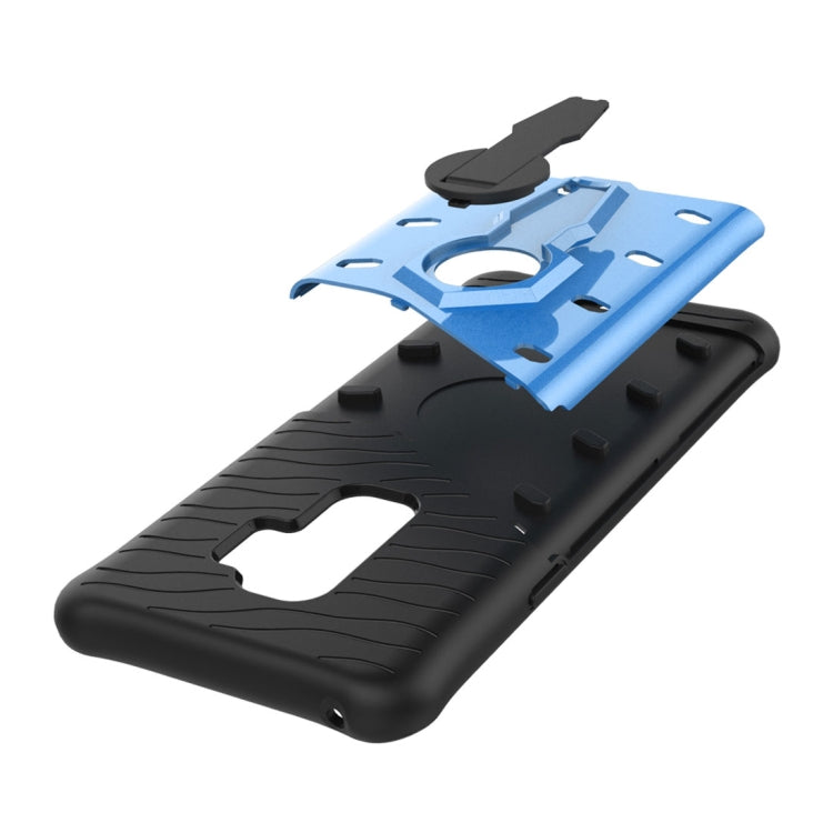 For Galaxy S9+ TPU + PC Shockproof Protective Back Case with 360 Degree Rotatable Holder