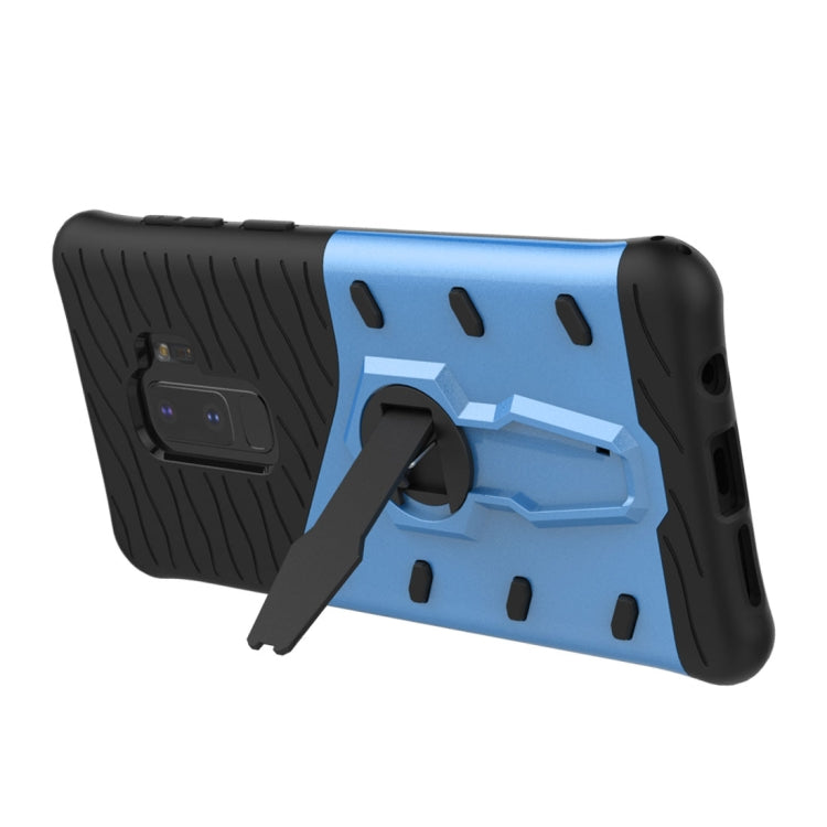 For Galaxy S9+ TPU + PC Shockproof Protective Back Case with 360 Degree Rotatable Holder