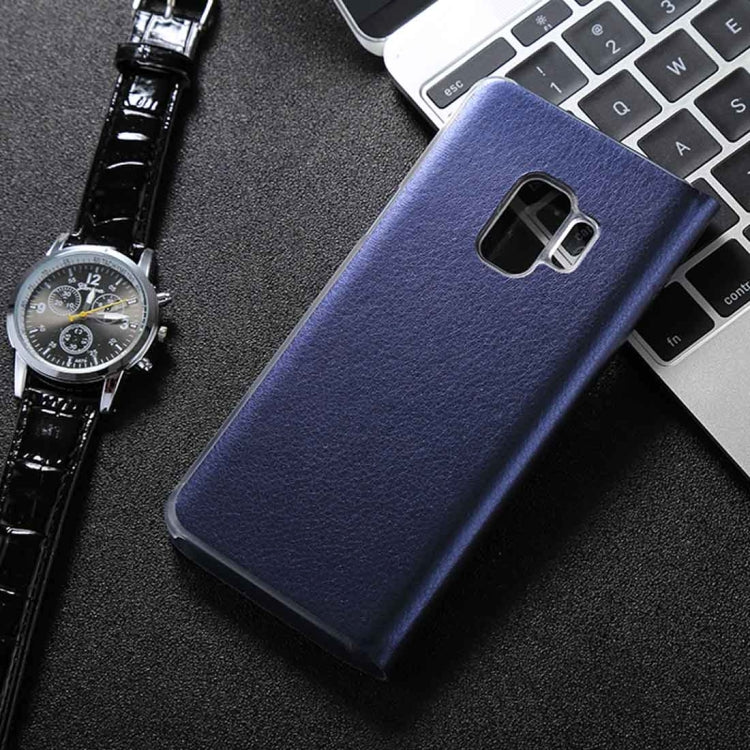 For Galaxy S9 Litchi Texture Horizontal Flip Leather Case with Call Display ID