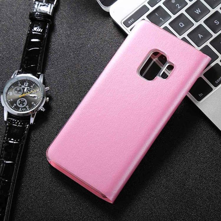 For Galaxy S9 Litchi Texture Horizontal Flip Leather Case with Call Display ID