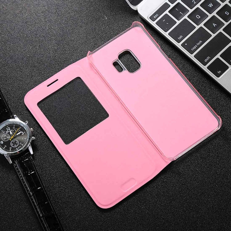 For Galaxy S9 Litchi Texture Horizontal Flip Leather Case with Call Display ID