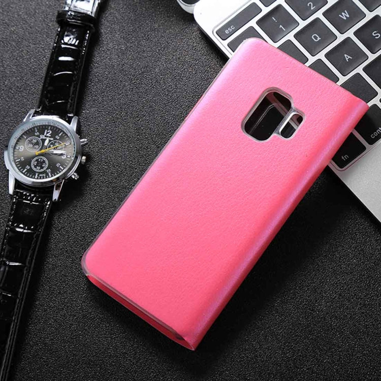 For Galaxy S9 Litchi Texture Horizontal Flip Leather Case with Call Display ID